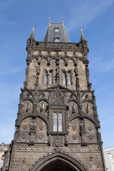 Fototapeta na wymiar The Gothic Powder Tower in the Old Town of Prague