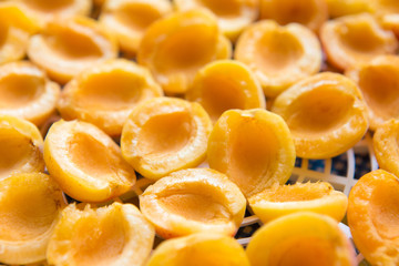 fresh ripe apricots top view