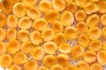 fresh ripe apricots top view