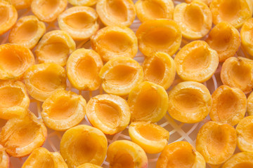 fresh ripe apricots top view