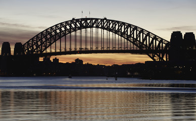 Silhouette of Harbour Bridge