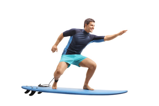 Surfer surfing on a surfboard