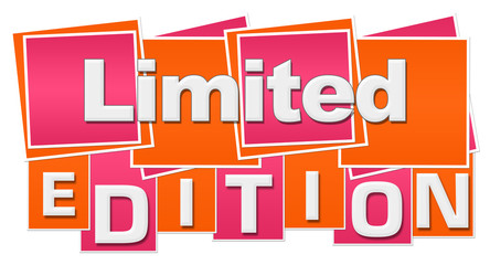 Limited Edition Orange Pink Squares Stripes 