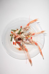 scampi dish created by a famous chef