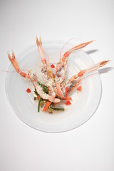 scampi dish created by a famous chef