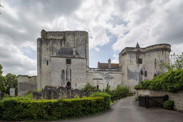 Fototapeta na wymiar Loches castle with it's famous dungeon museum featuring one of the most extensive collections of medieval armour in France