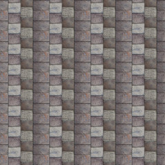 Seamless photo texture of building wall from ancient concrete bricks