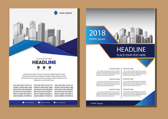 design cover book brochure flyer layout annual report business template 

