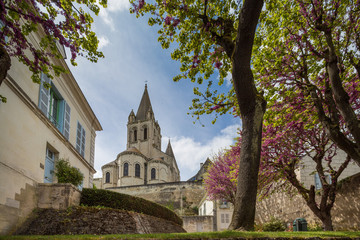 The 11th and 12th century church of St Ours' in Loches, France