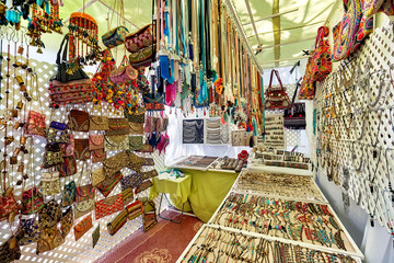 Hippy market of Ibiza Island. Spain - obrazy, fototapety, plakaty
