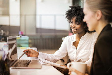 Female co-workers in work.