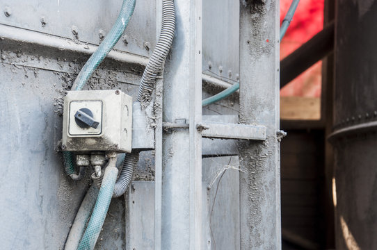 dirty electric switch in a factory