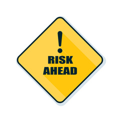 Risk Ahead sign illustration