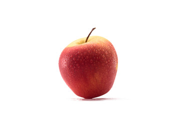 close up view of fresh apple isolated on white