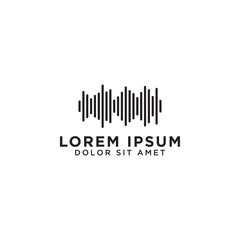 Audio wave logo design template