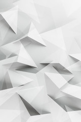 Composition with white triangular shapes, abstract background