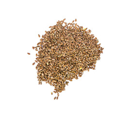 Flax Seeds Isolated on White Background.