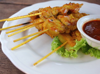 Delicious Pork Satay with Peanut Sauce
