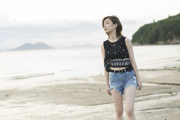 海の女性