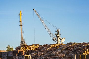 there are plenty of ships in the port area