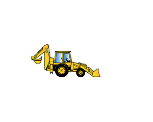 Naklejka premium Digging machinery line icon, vector illustration. Digging machinery linear concept sign.