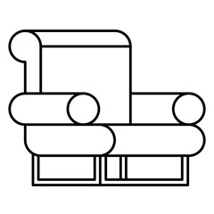 confortable sofa isolated icon vector illustration design