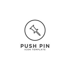 Push pin icon design template