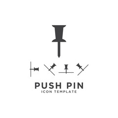 Push pin icon design template