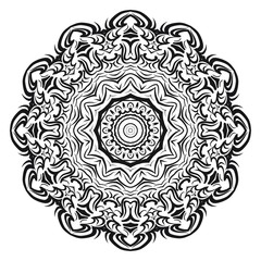 Mandala Style Vector Color Shapes. Abstract design. Fantastic decoration for fashion, holiday card, relax illustration.