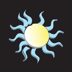 Sun stylized image icon
