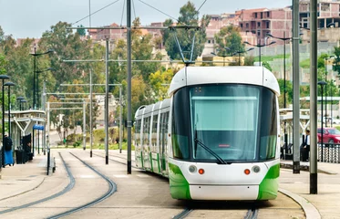 Fototapete Algerien Straßenbahn in Constantine, Algerien