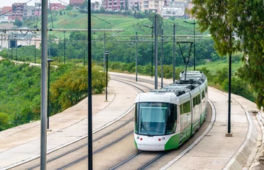 Tuinposter City tram in Constantine, Algeria © Leonid Andronov