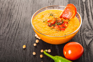 hummus with vegetables