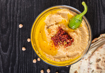 Hummus with hot pepper