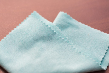 Fototapeta na wymiar cloth for cleaning glasses
