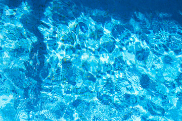 refreshing blue water of pool