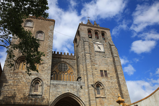 Basilica of our Lady of the Assumption, better known as the Cathedral of Evora, or simply Se de Evora. Alentejo. Portugal