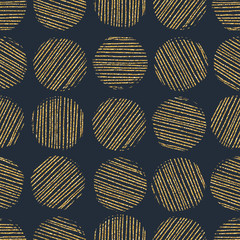 Abstract geometric seamless repeat pattern with circles.