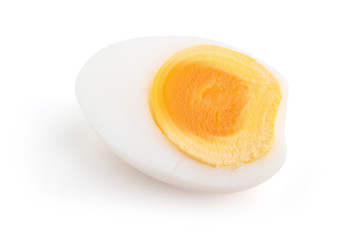 boiled eggs isolated on white background.