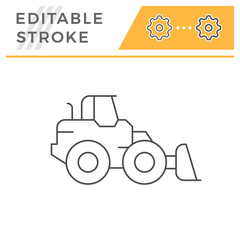 Wheel loader line icon