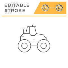 Agricultural tractor line icon