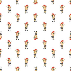 Weird Man Indigenous Character Drawing Pattern