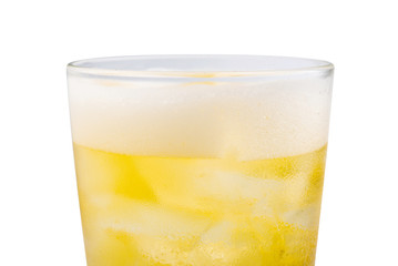 Glass of beer isolated. Clipping Path