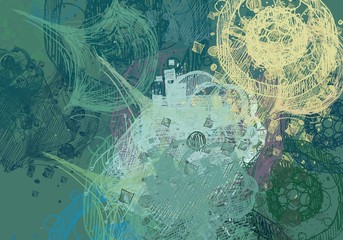 Abstract painting on canvas. Hand made art. Colorful texture. Modern artwork. Strokes of fat paint. Brushstrokes. Contemporary art. Artistic background image.