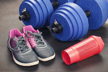 Sports accessories for fitness. Sports lifestyle.