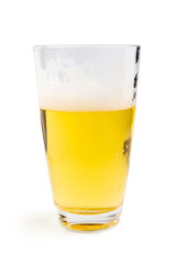 Glass of beer isolated. Clipping Path