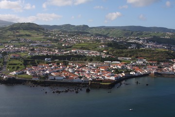 Fototapeta na wymiar The City of Horta and Horta Bay of the Archipelago of the Azores, Portugal