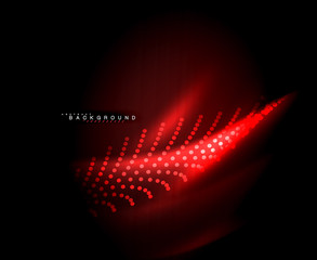 Neon glowing techno lines, hi-tech futuristic abstract background template with square shapes