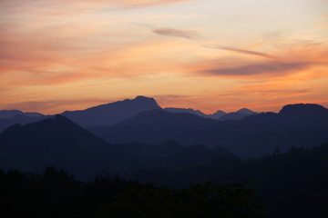 Sunset mountains