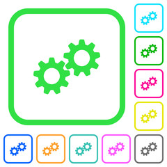 Collaboration vivid colored flat icons